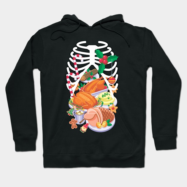 Christmas Thanksgiving Dinner After Halloween - Holidays Hoodie by Vector-Artist